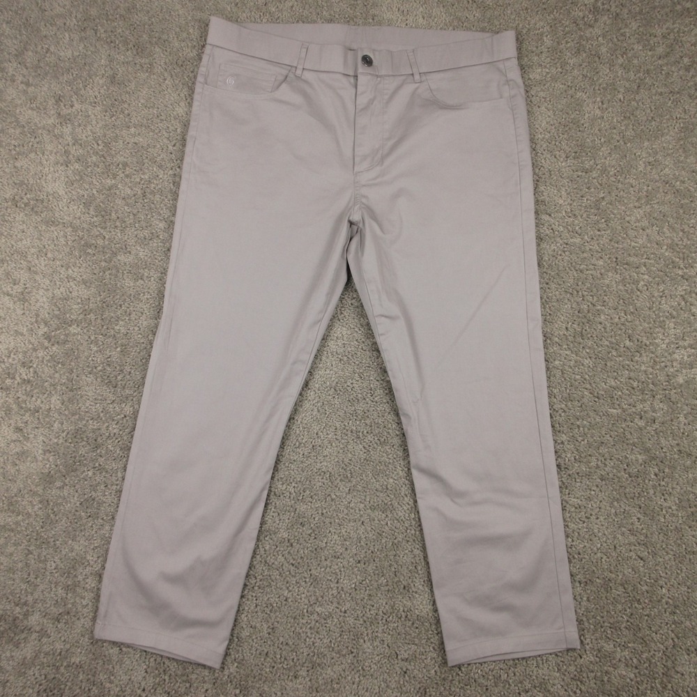 Greyson Pants Mens 36x26 (Tag 36x32) Gray Performance Golf Chinos Stretch Wick